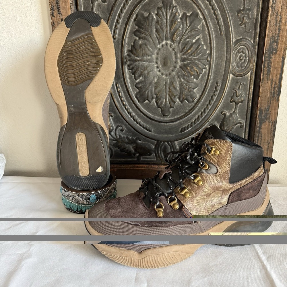 Coach Citysole Hiker‎ Boot Signature Monogram G5411 Sz 10.5 Authentic Deaigner